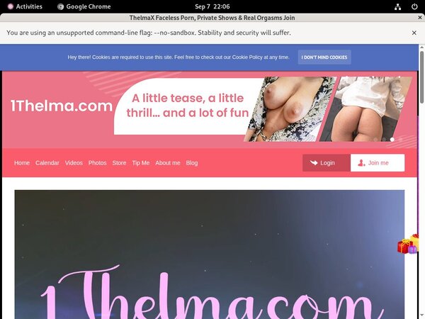 1thelma.com With European Credit Card