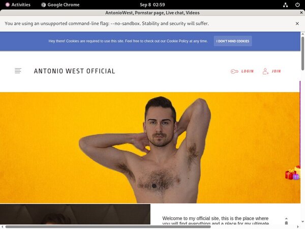 Antoniowestofficial.com With No Card