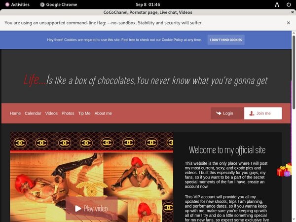 Cocochanel.modelcentro.com Mobile Account