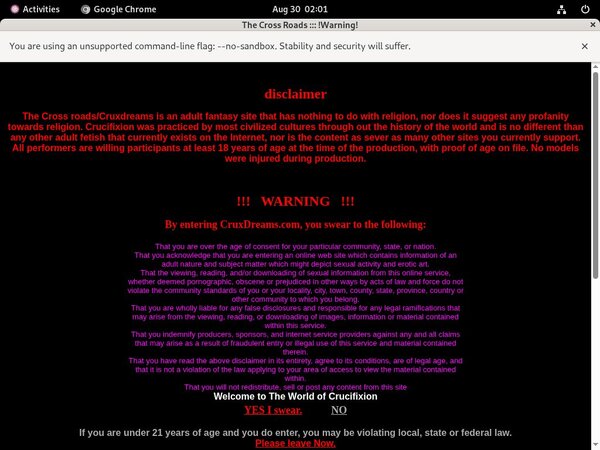 Crux Dreams Vendo Page