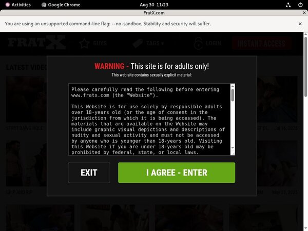 Fraternityx.com Subscription