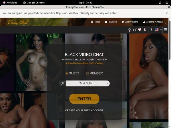 Gratis Ebonychat Konto