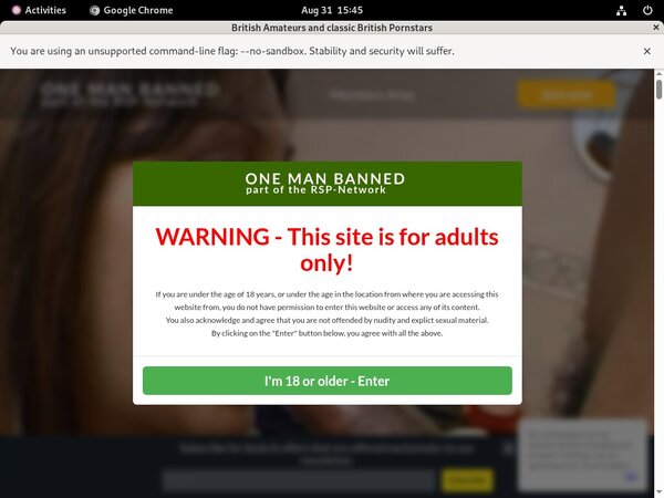 One Man Banned Paiement