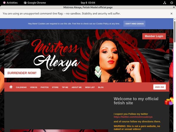 Register For MistressAlexya