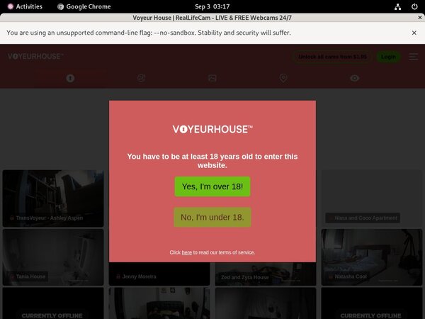 Voyeur House Free Trial Signup